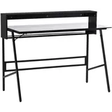 Homcom Schreibtisch mit 2 Ablagen Stahl Schwarz Grau 115 x 55 x 90 cm