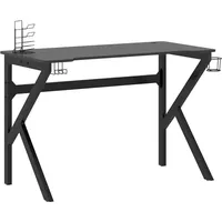 VidaXL Gaming-Schreibtisch mit K-Gestell Schwarz und Rot 110x60x75 cm