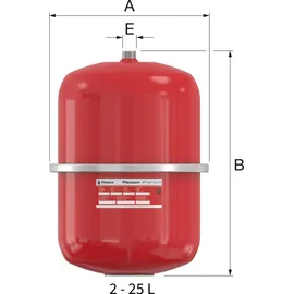 Flamco Flexcon Premium 6 bar 18 l Rot