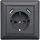 LEDmaxx USB-Steckdose 1-fach Unterputz 2 St. Anthrazit