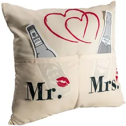 HTI-Living Kissen mit Taschen Mr.   Mrs.