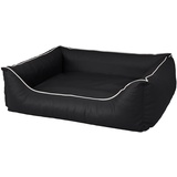 CopcoPet Rocco Orthopädisches Visco Hundebett Hundesofa Wendebett Kunstleder XL ca. 110 x 90 cm Orthopädisch Schwarz