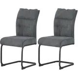 xonox.home Schwingstuhl Frieda 2er Set anthrazit schwarz B/H/T: ca. 47x94x61 cm – anthrazit, schwarz