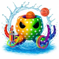 Coemo Wasser Basketball KRAKI Ringwurfspiel in Bunt | Gr.: