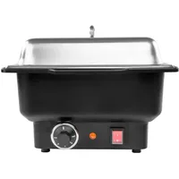 Royal Catering Warmhaltebehälter RCCD-1/1-100-KS-E, Warmhalteplatte, Schwarz, Silber