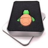 Onwomania Schildkröte Tortoise Grün flach USB Stick in Alu Geschenkbox 32 GB USB 3.0