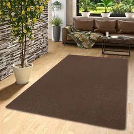 Snapstyle Feinschlingen Velour Teppich Strong Braun, 100x200cm