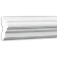 PROFHOME DECOR Wand- und Friesleiste 151304 Weiß 2 St. 200 x 2,5 x 5,1 cm