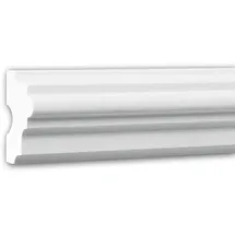 PROFHOME DECOR Wand- und Friesleiste 151304 Weiß 2 St. 200 x 2,5 x 5,1 cm