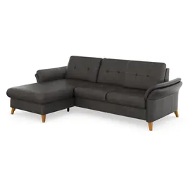 sit&more Ecksofa SIT & MORE "Göteborg", grau (anthrazit), B:268cm H:90cm T:176cm, Sofas, Ecksofa, Sitztiefenverstellung und Federkern, wahlweise mit Bettfunktion