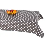 texpot Tischdecke Wachstuch weiße Kreise abwischbar Wachstuchtischdecke (1-tlg) bunt Rechteckig | 110 cm x 140 cm