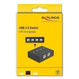 DeLock USB 2.0 Switch für 2 PC an 1 Gerät