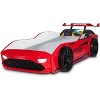 Möbel-Lux Kinderbett GT18, Kinderbett Autobett GT18 Turbo 4x4 mit Spoiler rot