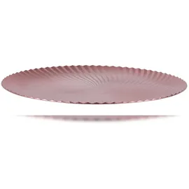 Kaemingk Dekoteller 33cm Kunststoff Spiralmuster Rosa