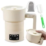 Faltbarer Elektrischer Wasserkocher, Tragbarer-Wasserkocher 0.6L, Reise Silikon Tragbarer Wasserkessel, 5 Minuten kochender, 1200W schnelles Erhitzen, für Küche Reise Camping
