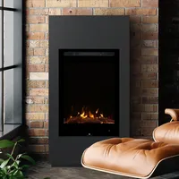 Noble Flame BRAVA [moderner Stand- oder Wand-Elektrokamin]: Schwarz-grau