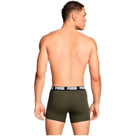 Puma Boxershorts unifarben Schwarz/Grün XXL 2er Pack