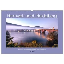 Calvendo Heimweh nach Heidelberg - Die romantische Stadt am Neckar (Wandkalender 2026 DIN A2 quer), CALVENDO Monatskalender: 12 Motive, die Sehnsucht wecken. (CALVENDO Orte)