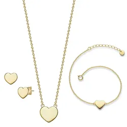 Glanzstücke München Schmuckset Sterling Silber in Gelbgold Schmuck-Set   Damen 