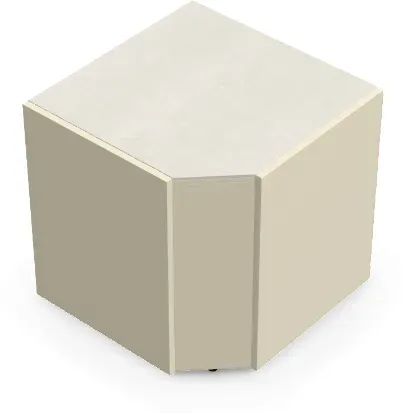 Brabura CT 90 Eckmodul - Iron Frost / Perle Blanche