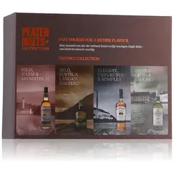 Peated Malts Trial The Ardmore - Connemara - Bowmore - Laphroaig Whisky Tasting Set 40% Vol. 4x0,05l in Geschenkbox