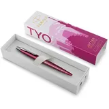 Parker Jotter Kugelschreiber | Sonderedition | Tokyo Rosa in silberner Ausführung | Blaue Tinte | Geschenkbox