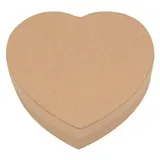 Glorex  Herz-Box/Pappe 92 x 90 x 26 mm 3-tlg. beige