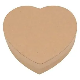 Glorex  Herz-Box/Pappe 92 x 90 x 26 mm 3-tlg. beige