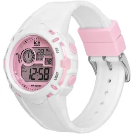 ICE-Watch Ice Digit Explorer 36 mm Silikongehäuse Weiß Silikonarmband Pink S
