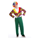 dressmeup DRESS ME UP - M-0088 Kostüm Herren Männer Karneval Clown Harlekin Narr S/M