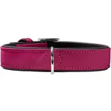 Hunter Softie Hundehalsband, Kunstleder, samtig, pflegeleicht, 35 (XS), himbeer