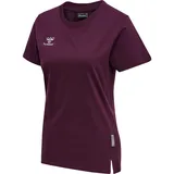 hummel MOVE Grid T-Shirt Damen 3506 grape wine XS