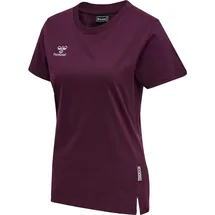 hummel MOVE Grid T-Shirt Damen 3506 grape wine XS