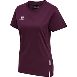 hummel MOVE Grid T-Shirt Damen 3506 grape wine XS