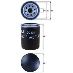 Ölfilter MAHLE OC 478