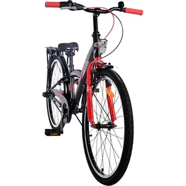 tpfsports Thombike Kinderfahrrad - Jungen - 24 Zoll - Rücktritt + Handbremse - 3 Gänge - Rot