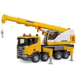 BRUDER 03571 Scania Super 560R Liebherr Kran-LKW mit Light & Sound Modul