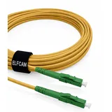 Elfcam Elfcam® - 30m LWL Glasfaserkabel LC/APC auf LC/APC Stecker, Kompatibel mit Deutscher Telekom, Simplex 9/125μm Patchkabel, Lichtwellenleiter LSZH, Gelb, (30M)