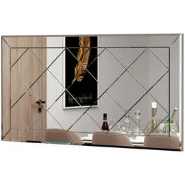 moebel17 Spiegel Transparent, Holzwerkstoff, rechteckig, 120x60x2.2 cm, Spiegel Wandspiegel