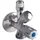 Kirchhoff Geräte Universal Eckventil mit Spülmaschinenanschluss, 1⁄2“ Eckregulierventil für Kaltwasserleitung, Absperrhahn Waschbecken Bad, Kaltwasser Armatur 98480090