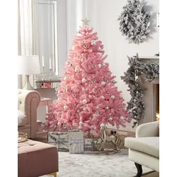 Künstlicher Weihnachtsbaum 210 cm rosa FARNHAM