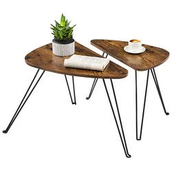 VASAGLE Couchtische-Set braun