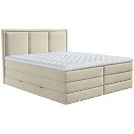MID.YOU Boxspringbett 200 x 200 cm H2/H3 Beige