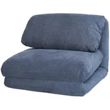 Schlafsessel MCW-E68, Schlafsofa Funktionssessel Klappsessel Relaxsessel, Stoff/Textil ~ hellblau