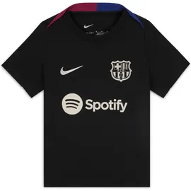 Nike FC Barcelona Dri-FIT Academy Pro kurzarm Trainingsshirt Kinder 010 black/noble red/lt orewood brn L 116-122 cm