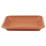 greemotion Blumentopfuntersetzer Jana in Terracotta, Blumen-Untersetzer eckig für Pflanzkübel, wasserdichter Pflanzenuntersetzer quadratisch aus Kunststoff, Pflanzen Untertopf
