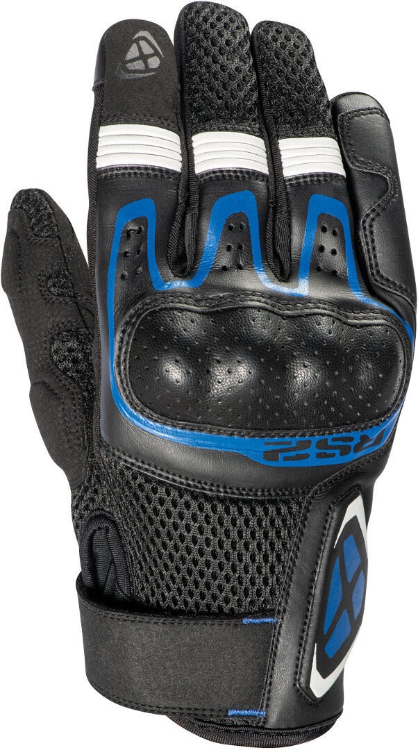 Ixon RS2 Motorfiets handschoenen, zwart-wit-blauw, M