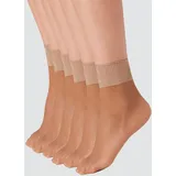 Ysabel Mora Feinsocken 6 Paar Braun Einheitsgröße