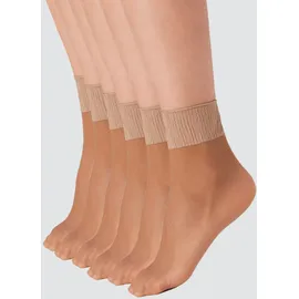 Ysabel Mora Feinsocken 6 Paar Braun Einheitsgröße