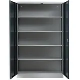 Proregal Stahlschrank Bee 4 Fachböden HxBxT 195 x 120 x 60 cm Verzinktes & Verstärktes Fachbodenmaterial Grau & Anthrazit